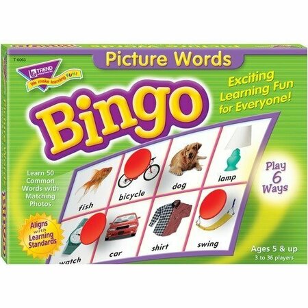 TREND ENTERPRISES Game, Bingo, Picture Words, MI TEP6063